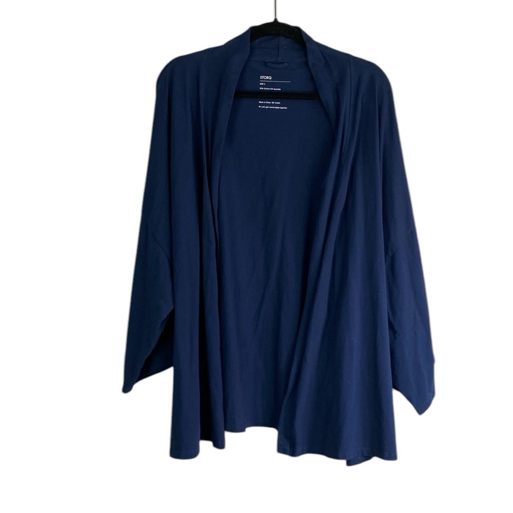 Storq navy blue robe top